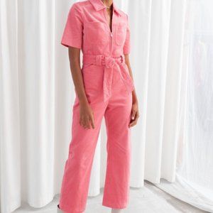 NWT - & Other Stories Pink Corduroy Jumpsuit